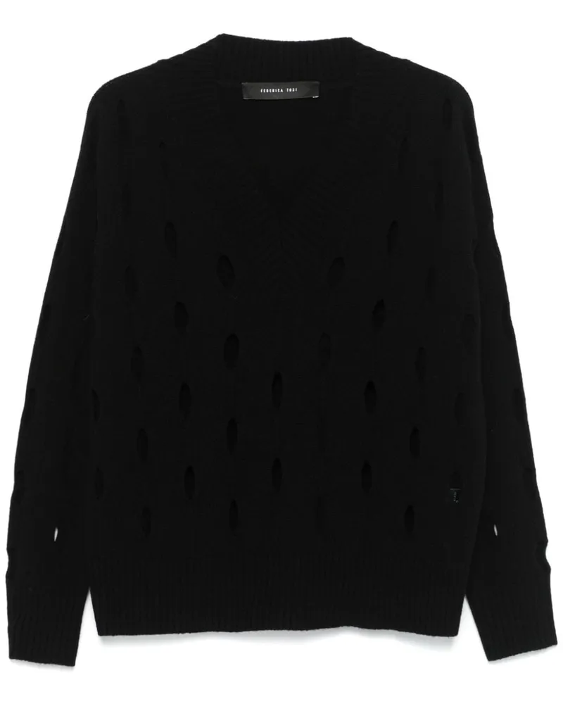 Federica Tosi Pullover mit Cut-Out - Schwarz Schwarz