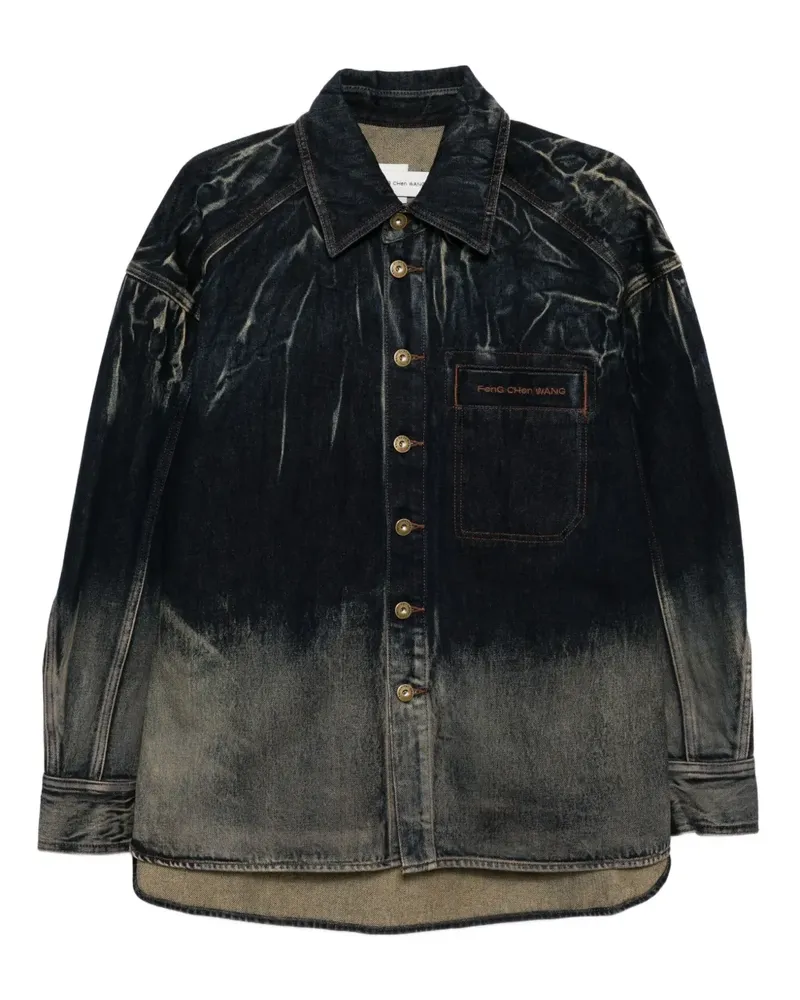 Feng Chen Wang Jeansjacke mit Farbverlauf - Blau Blau