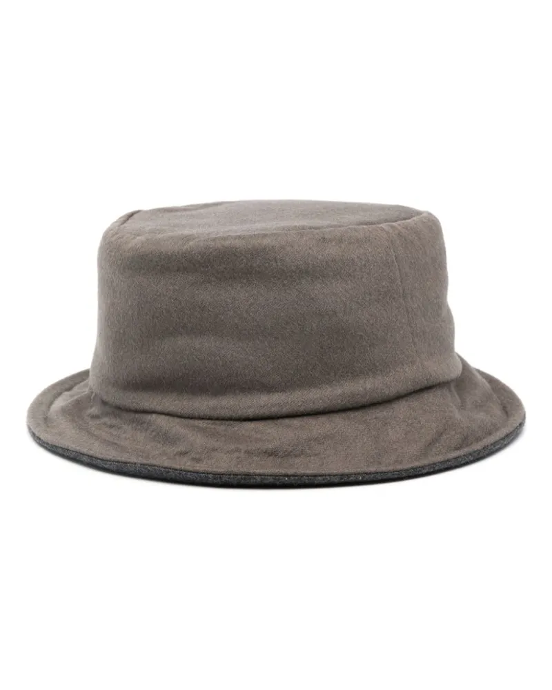 Canali Klassischer Fischerhut - Grau Grau