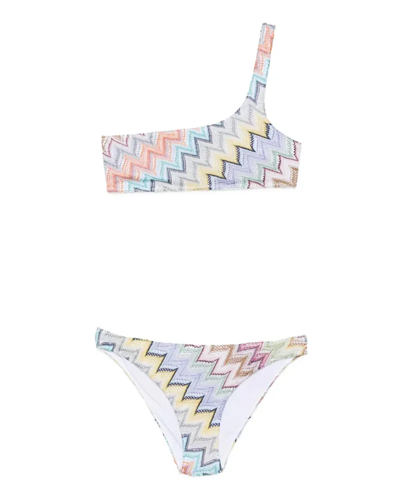 Missoni One-Shoulder-Bikini - Weiß Weiß