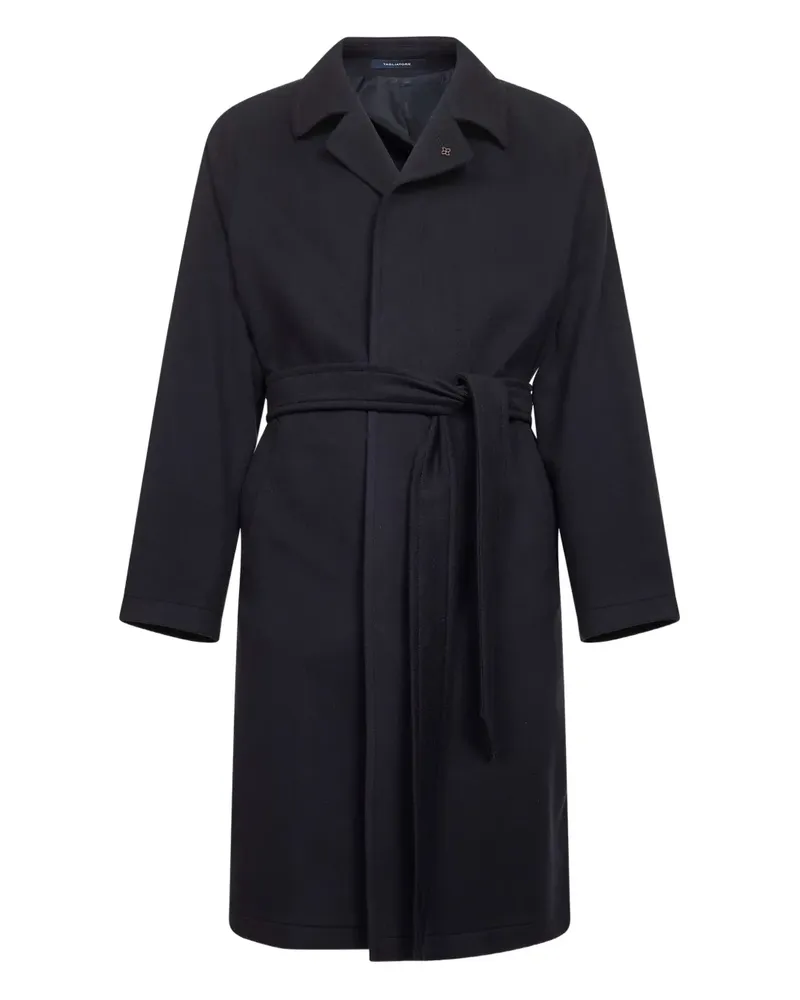 Tagliatore lapel belted coat - Blau Blau