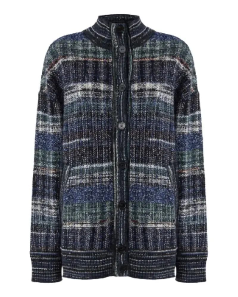 Missoni Karierter Oversized-Cardigan aus Wollgemisch - Blau Blau