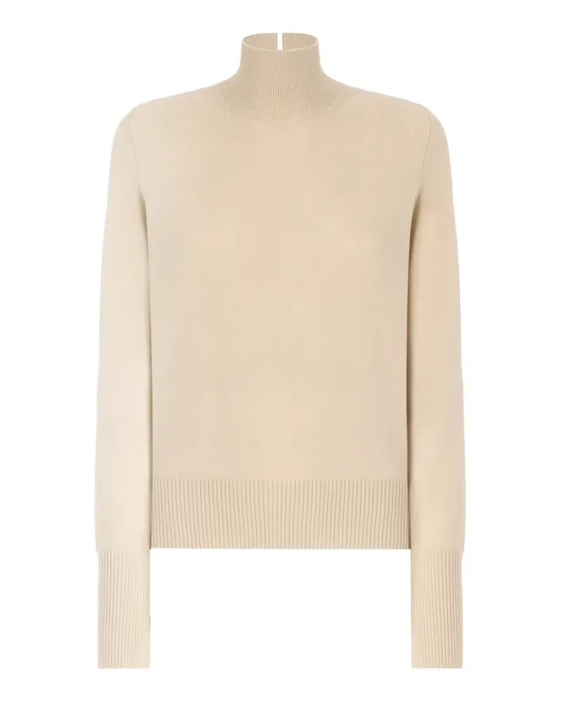 Pinko Stehkragen-Pullover mit geripptem Saum - Nude Nude