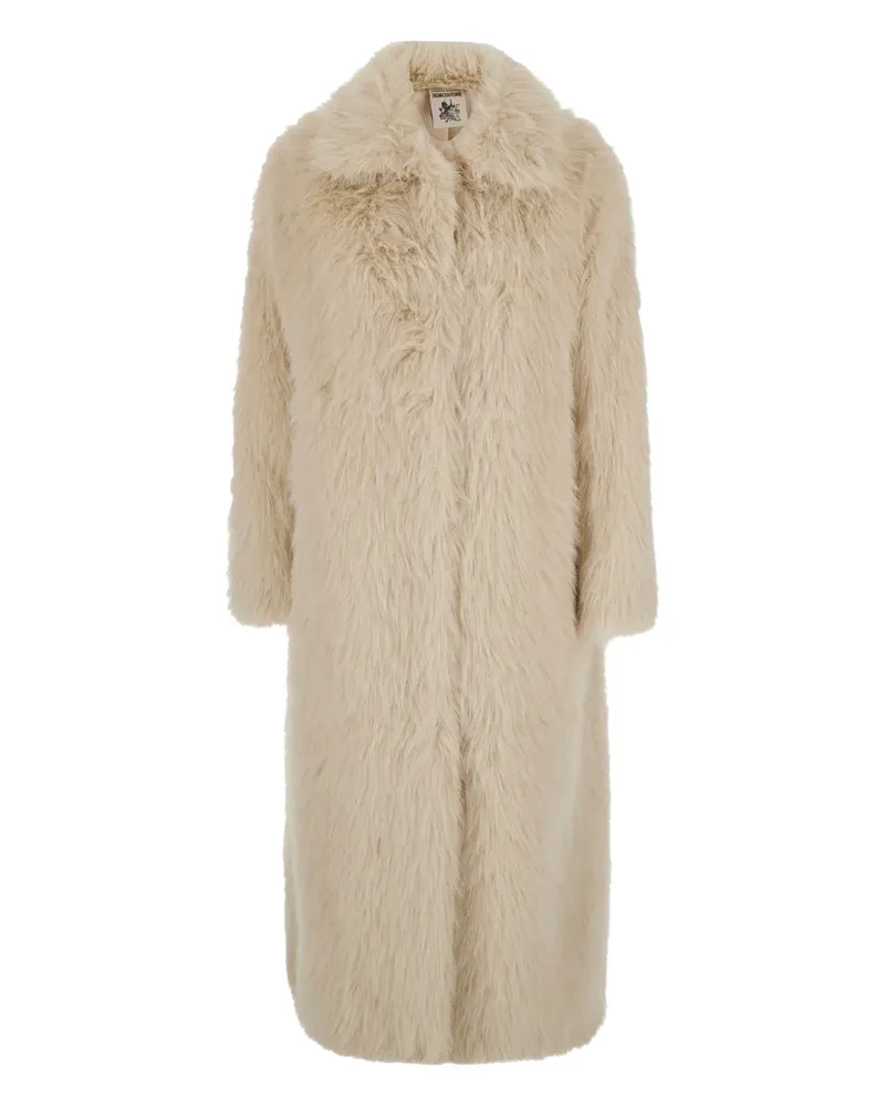Semicouture Mantel aus Faux Fur - Nude Nude