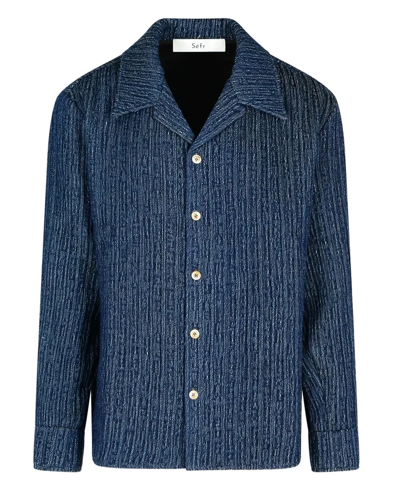Séfr camp collar WES shirt - Blau Blau