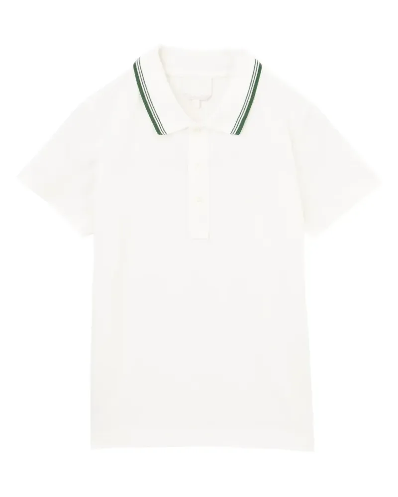 A.P.C. Poloshirt mit gestreiften Details - Weiß Weiß