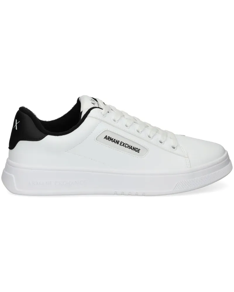 Armani Exchange Sneakers mit Logo-Stickerei - Weiß Weiß