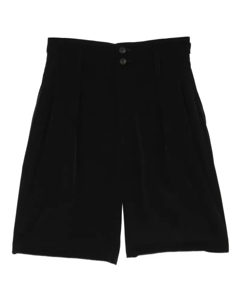 Yohji Yamamoto belt-detail shorts - Schwarz Schwarz