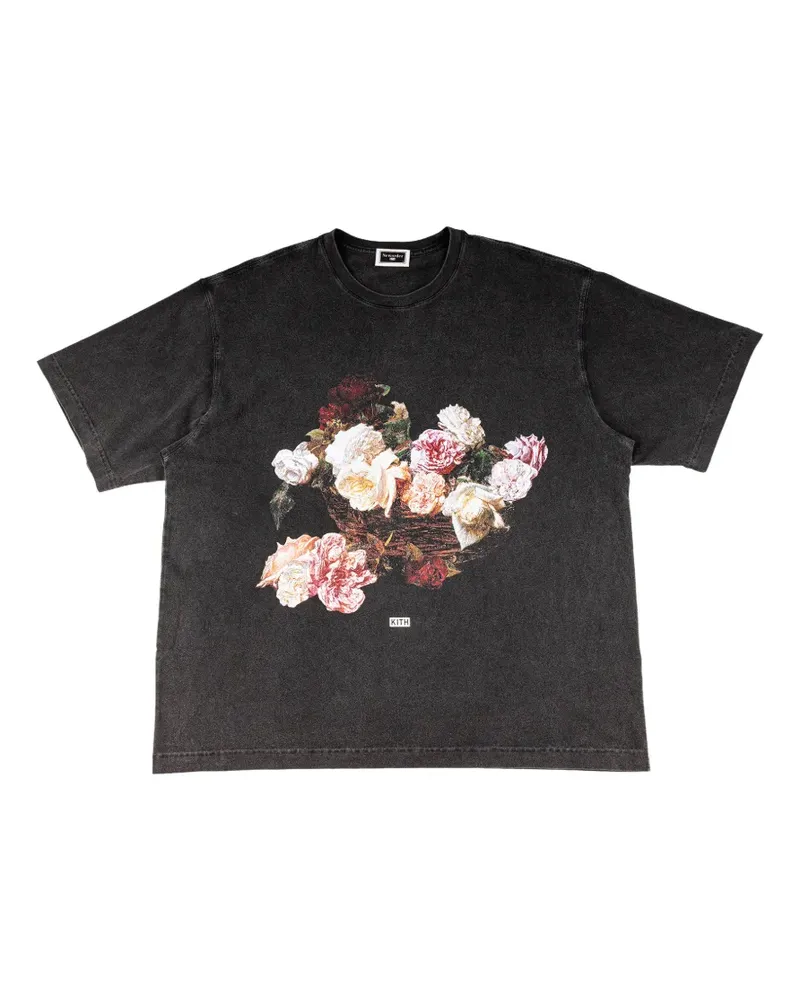 KITH T-Shirt mit Blumenprint - Schwarz Schwarz