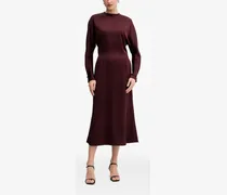 Midikleid mit langen Ärmeln - Rot