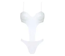 Badeanzug mit Cut-Out - Weiß