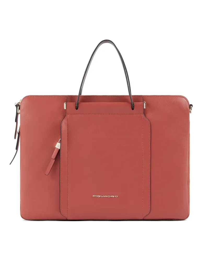 Piquadro Laptoptasche aus Leder - Orange Orange
