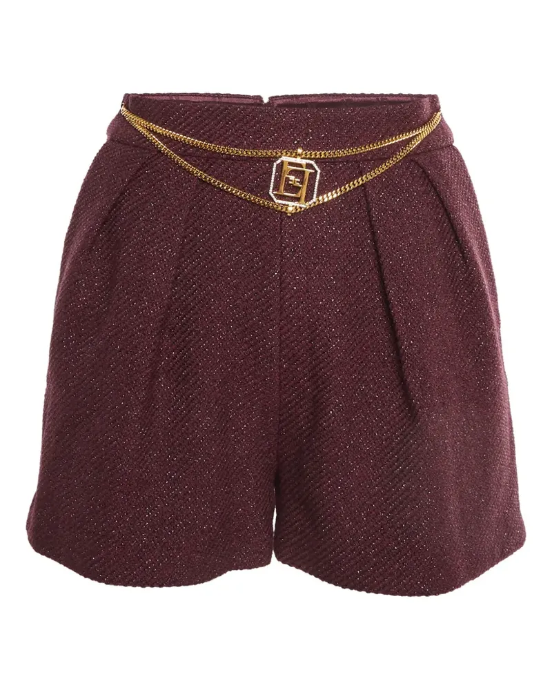 Elisabetta Franchi pleated tweed shorts - Rot Rot