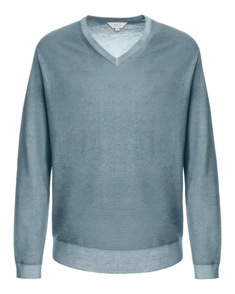 Malo Pullover mit V-Ausschnitt - Blau Blau