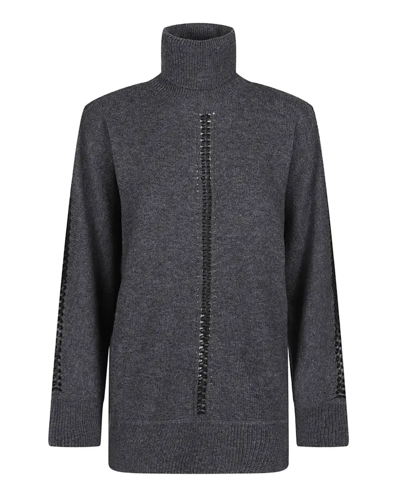 P.A.R.O.S.H. P.A.R.O H. braided-detail turtleneck sweater - Grau Grau