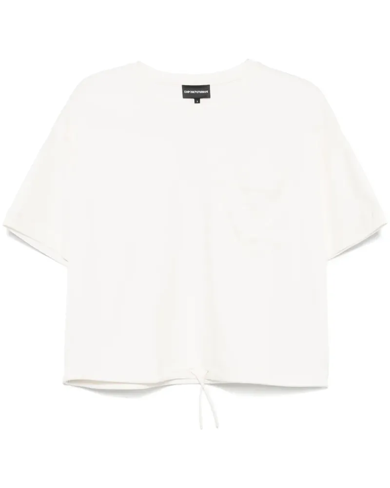 Emporio Armani T-Shirt mit Logo-Verzierung - Weiß Weiß