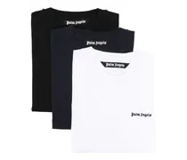 logo-embroidered cotton T-shirts (pack of three