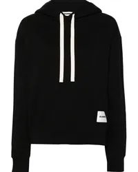 Jil Sander Hoodie mit Logo-Patch Schwarz