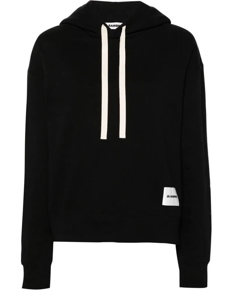Jil Sander Hoodie mit Logo-Patch - Schwarz Schwarz