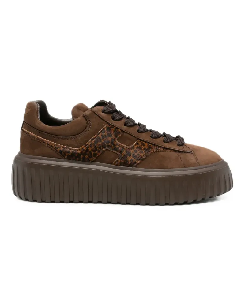 Hogan Sneakers aus Wildleder mit Leopardenprint - Braun Braun