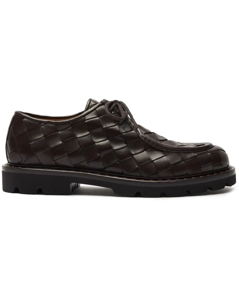 Scarosso Damiano leather derby shoes Braun