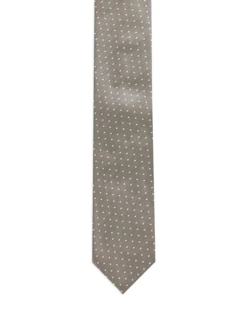 Tom Ford Seidenkrawatte mit Polka Dots - Grau Grau