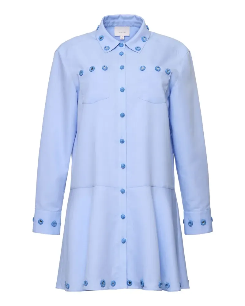 Cinq à Sept Giulia crochet-detail mini dress - Blau Blau