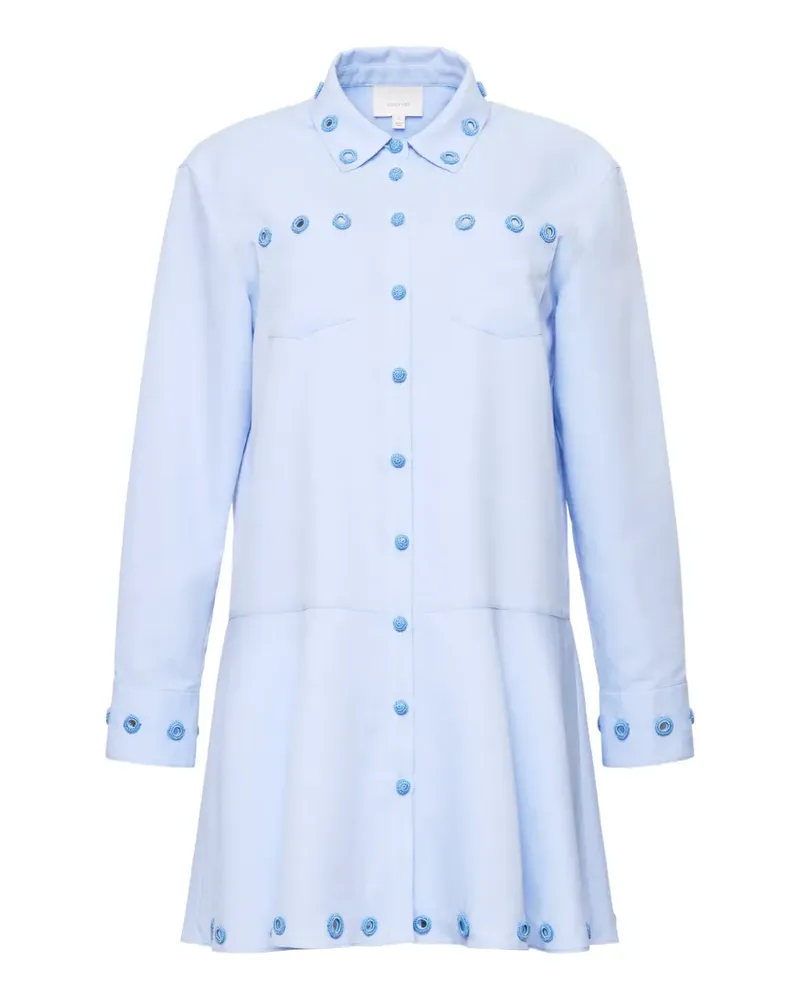 Cinq à Sept Giulia crochet-detail mini dress - Blau Blau