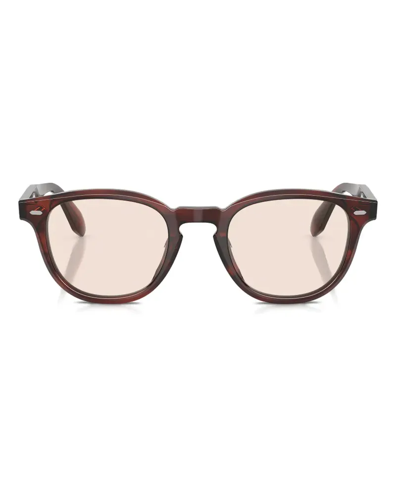 Oliver Peoples Sonnenbrille mit rundem Gestell - Braun Braun