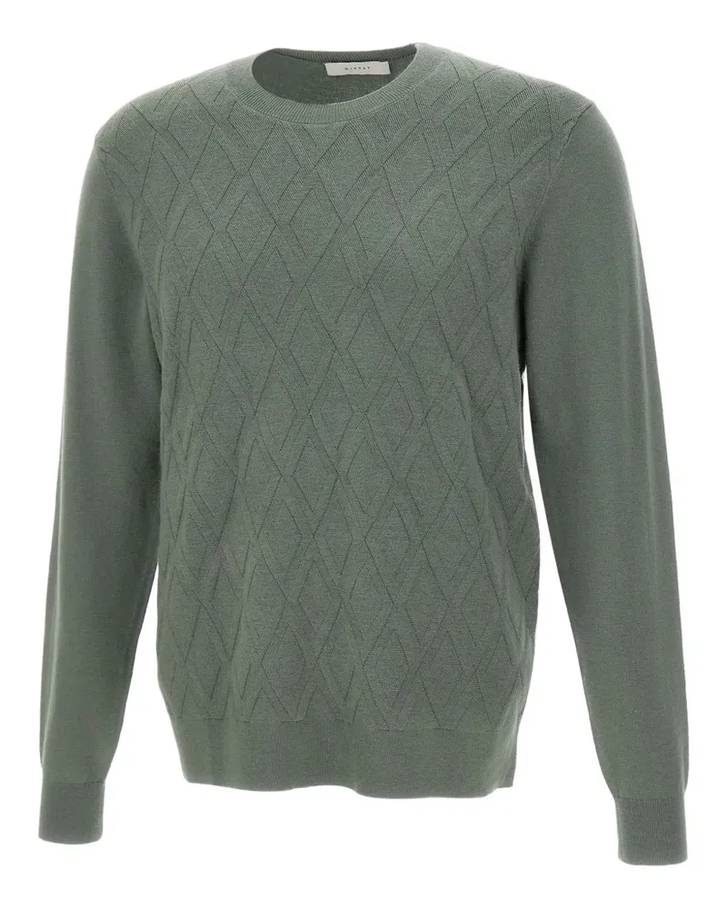 Diktat diamond-pattern sweater - Grün Grün