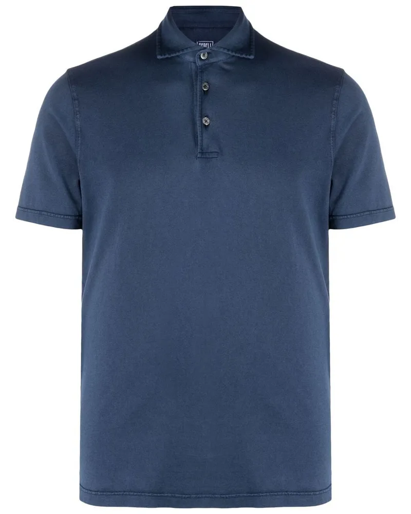 Fedeli Klassisches Poloshirt Blau