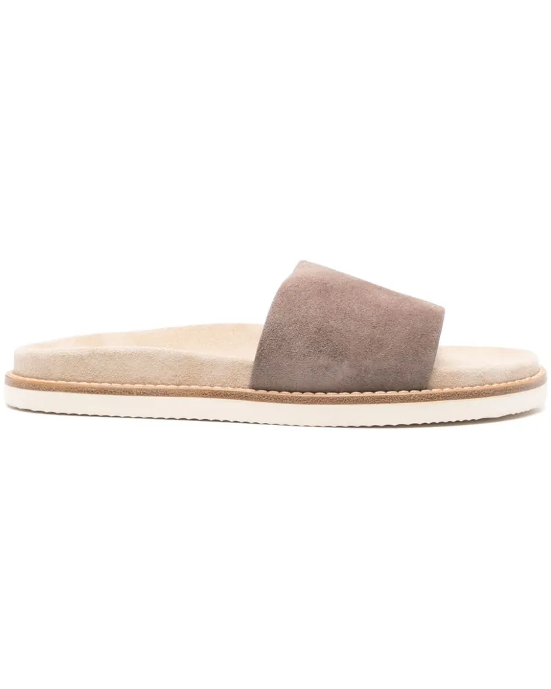 Brunello Cucinelli Pantoletten aus Wildleder - Braun Braun