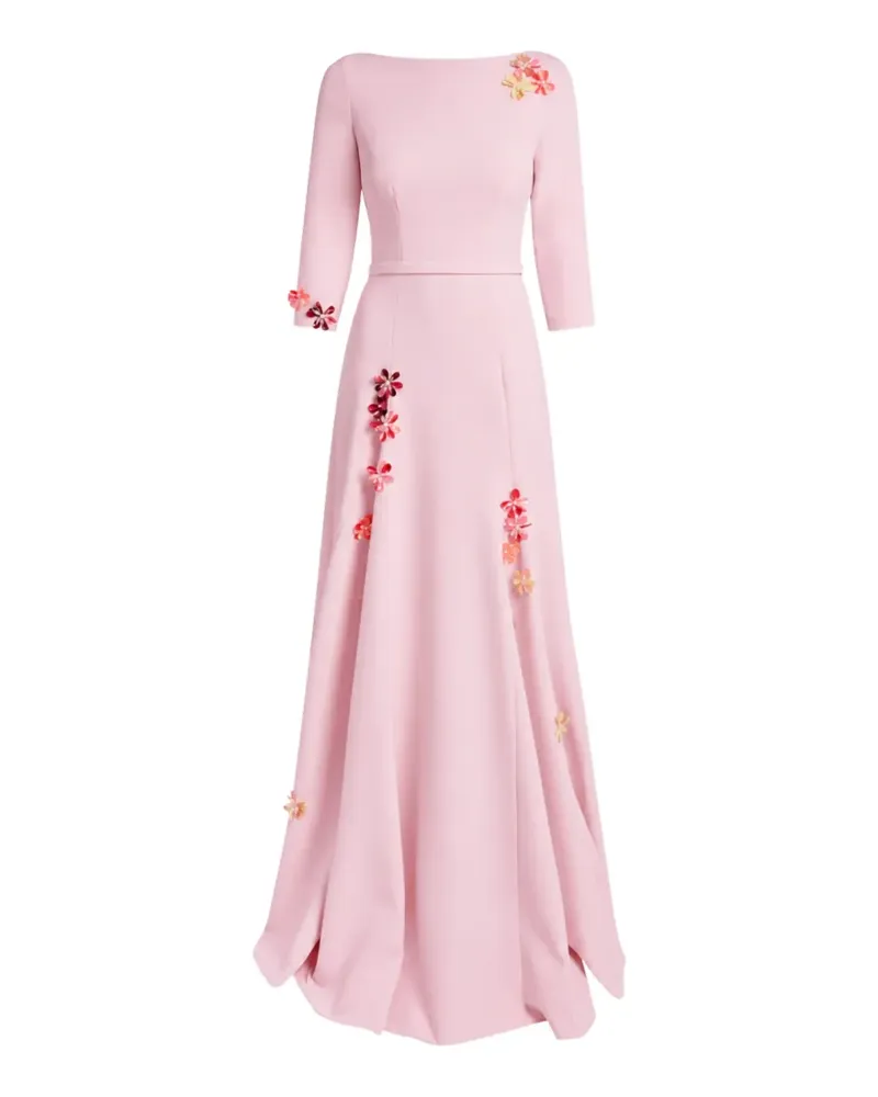 Safiyaa floral-embellished boat-neck maxi dress - Rosa Rosa