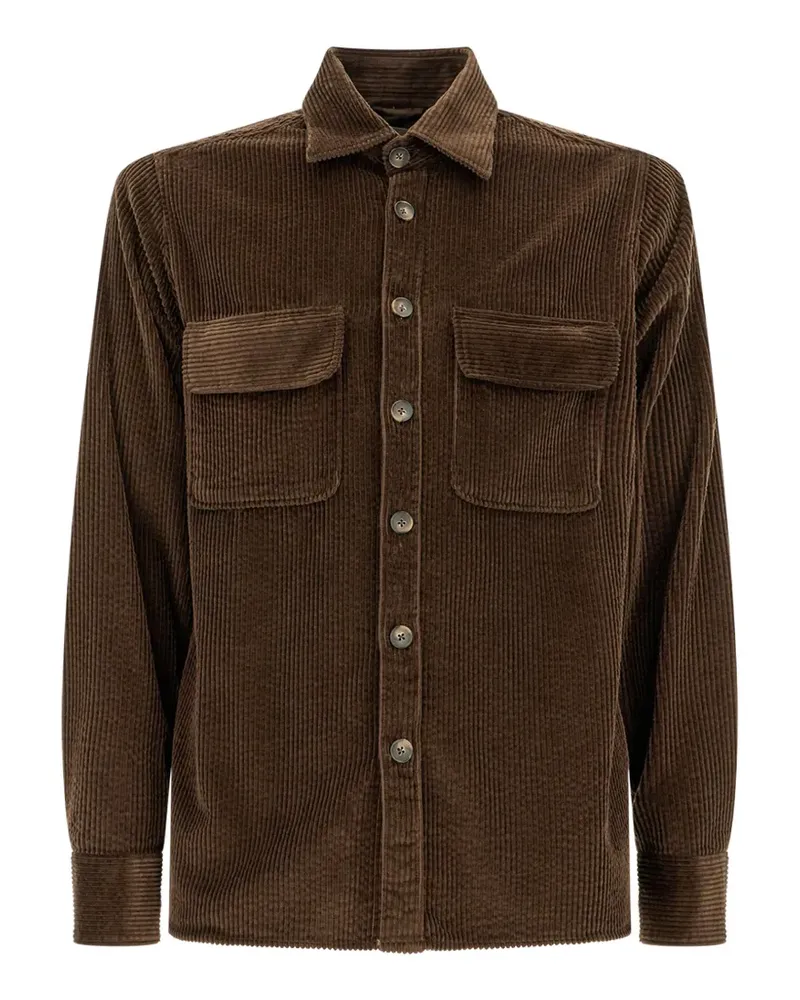 Tintoria Mattei Jacke mit Cordstruktur - Braun Braun