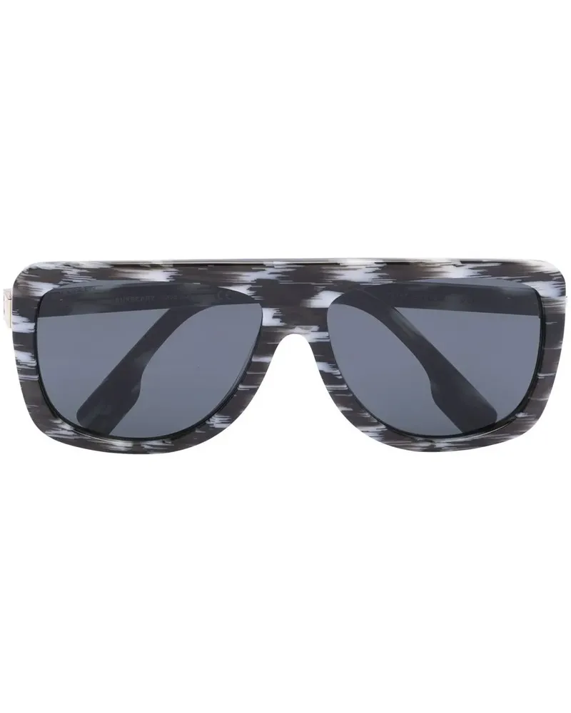 Burberry Sonnenbrille mit abstraktem Muster - Schwarz Schwarz