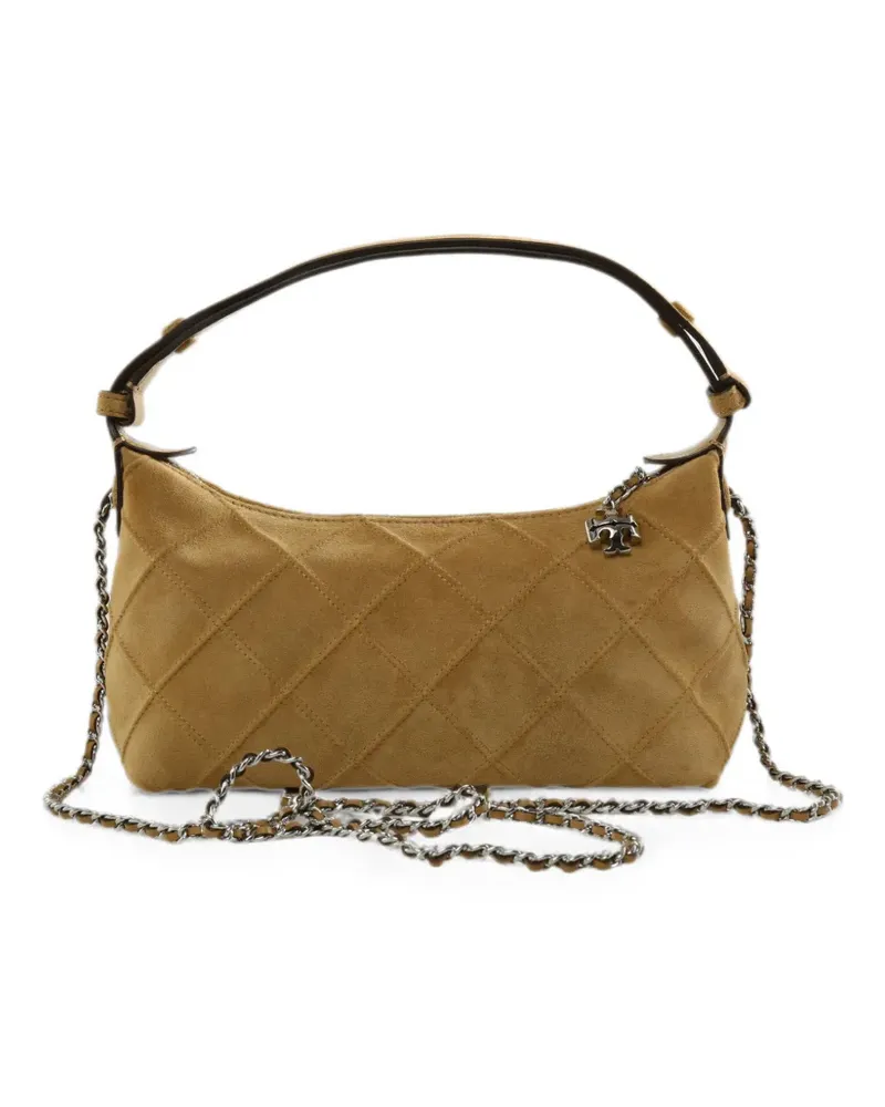 Tory Burch mini Fleming quilted cross body bag - Braun Braun