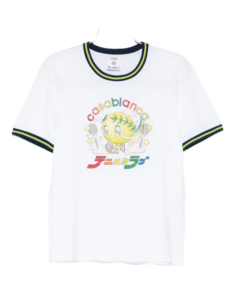 Casablanca Paris Tennis Mascot T-shirt - Weiß Weiß
