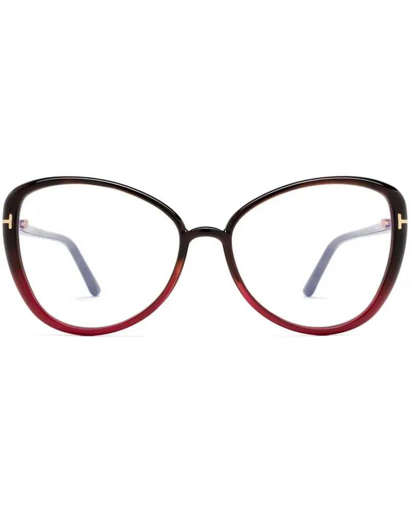 Tom Ford Brille im Cat-Eye-Design - Braun Braun