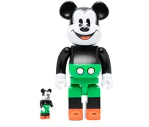x Mickey Mouse BE@RBRICK 100% und 400% Figuren-Set - Schwarz