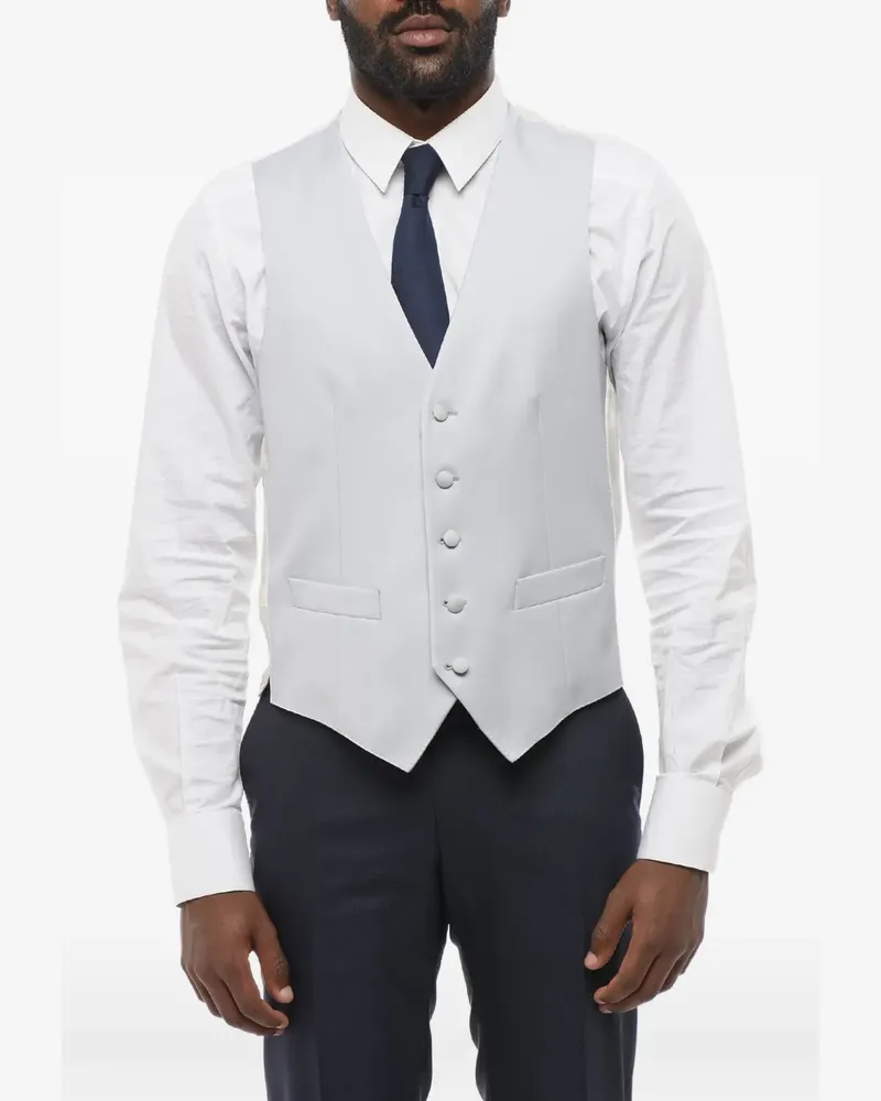 Corneliani single-breasted welt-pocket waistcoat - Grau Grau