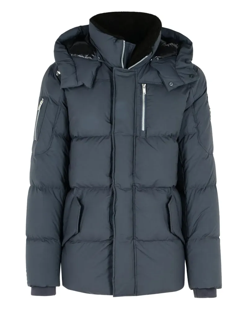 Moose Knuckles fleece lined hooded coat - Blau Blau