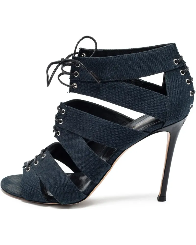 Gianvito Rossi Riemchensandalen mit Schnürung 110mm - Blau Blau