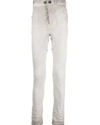 Boris Bidjan Saberi Skinny-Jeans mit Nahtdetail Grau