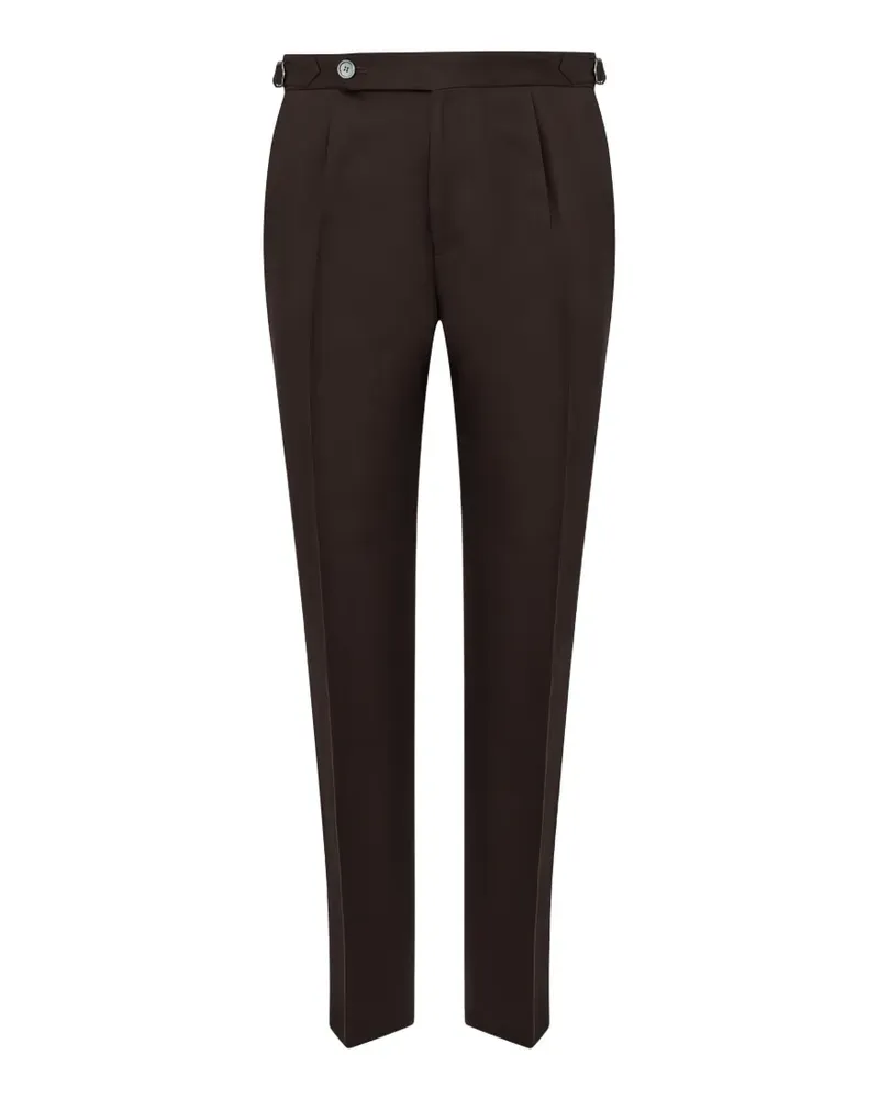 HUGO BOSS Bundfaltenhose mit Seitenverstellung - Braun Braun