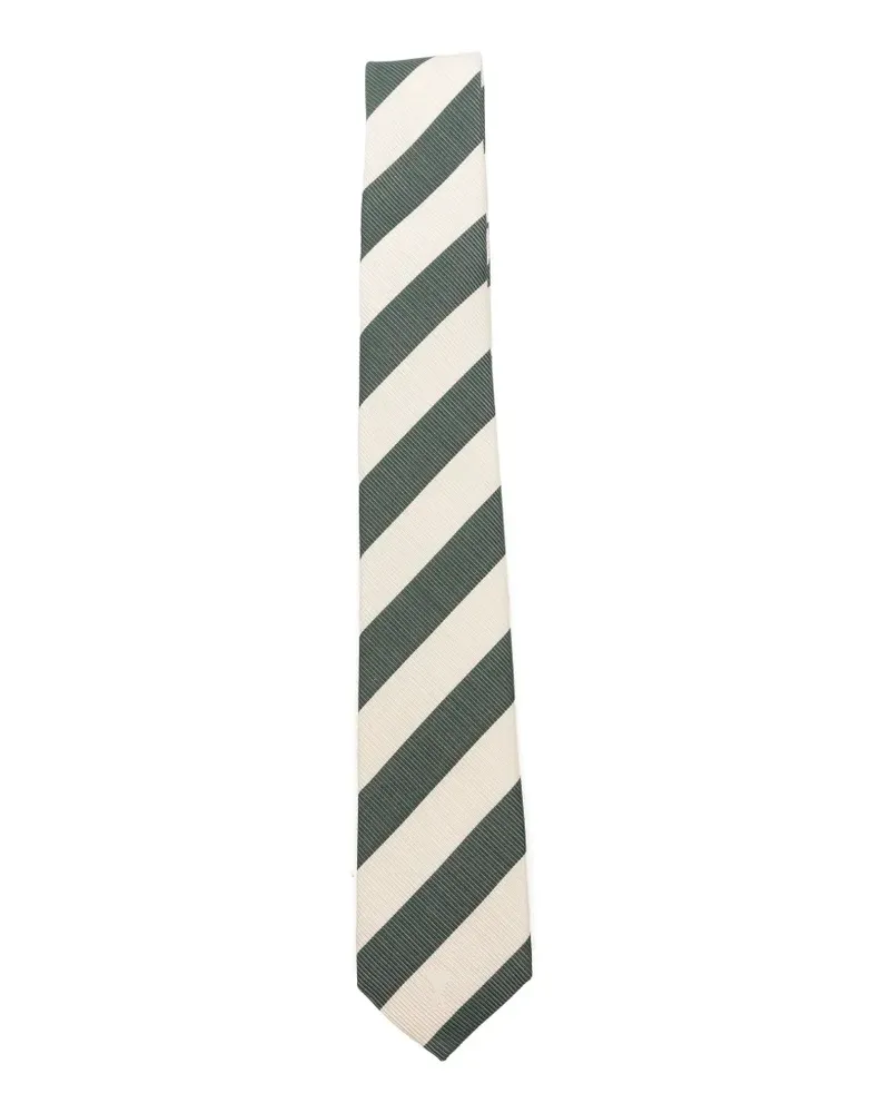 AMI Paris diagonal-stripe tie - Grün Grün