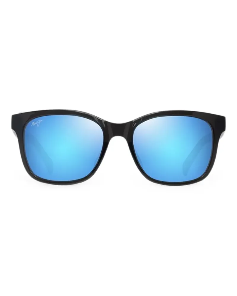 Maui Jim Eckige Owelo Sonnenbrille - Schwarz Schwarz