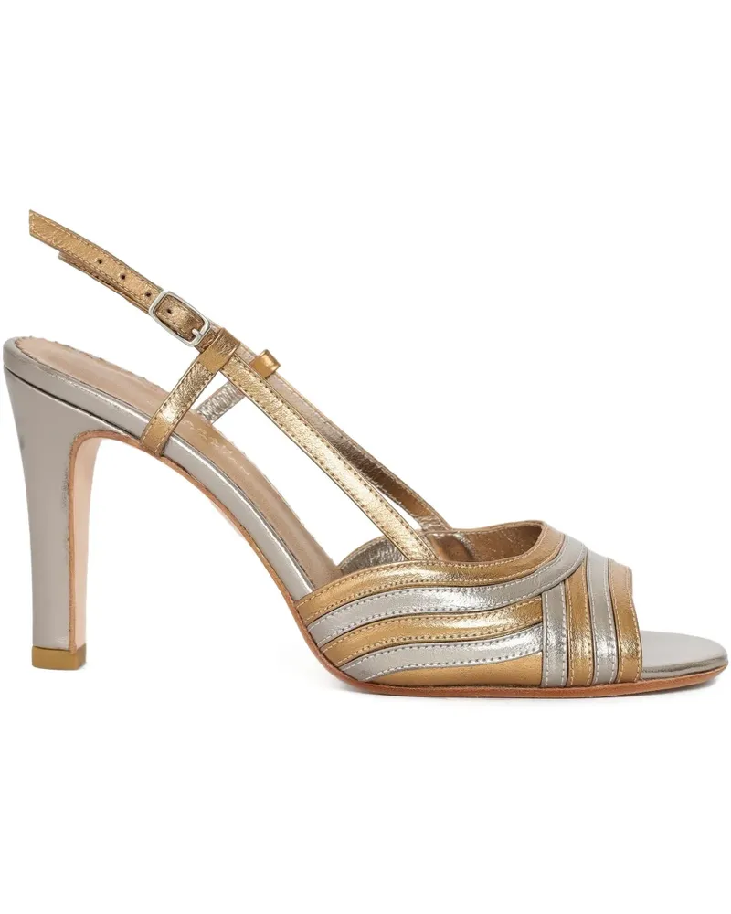 Sarah Chofakian Mille Feuille Slingback-Sandalen 75mm - Silber Silber