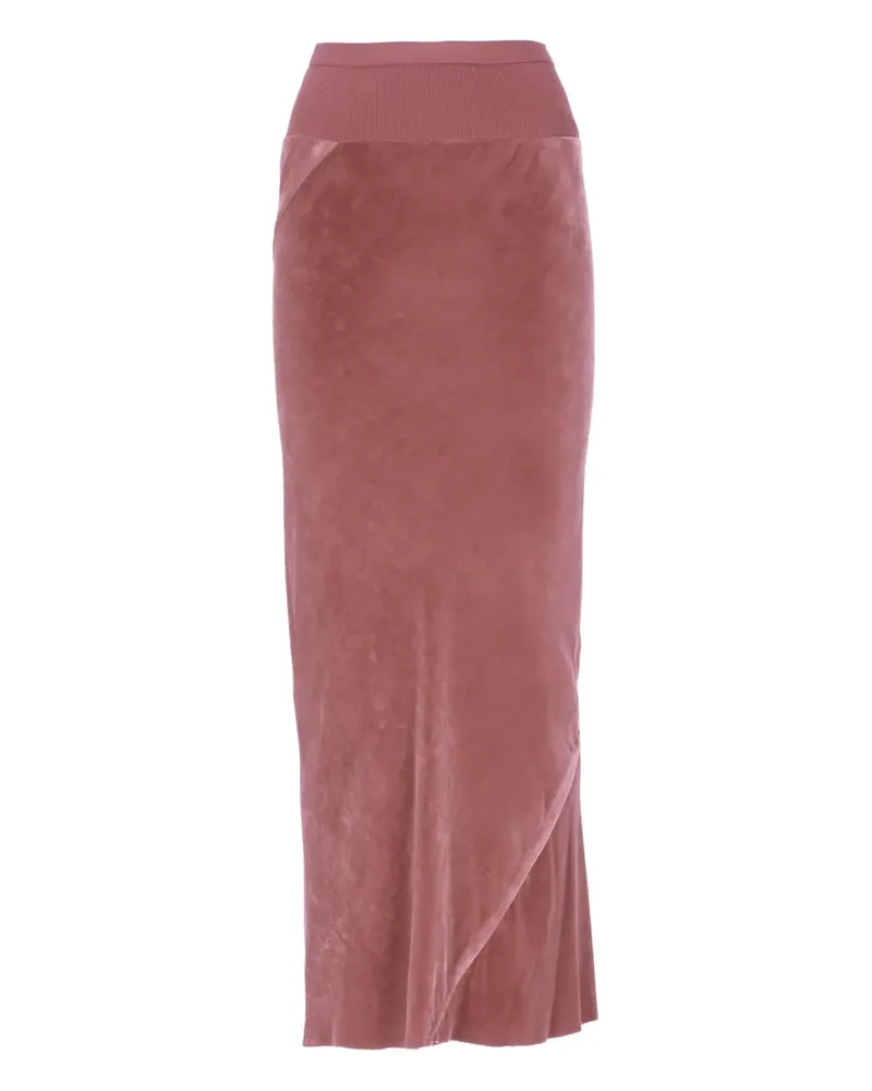Rick Owens velvet-finish skirt - Rosa Rosa