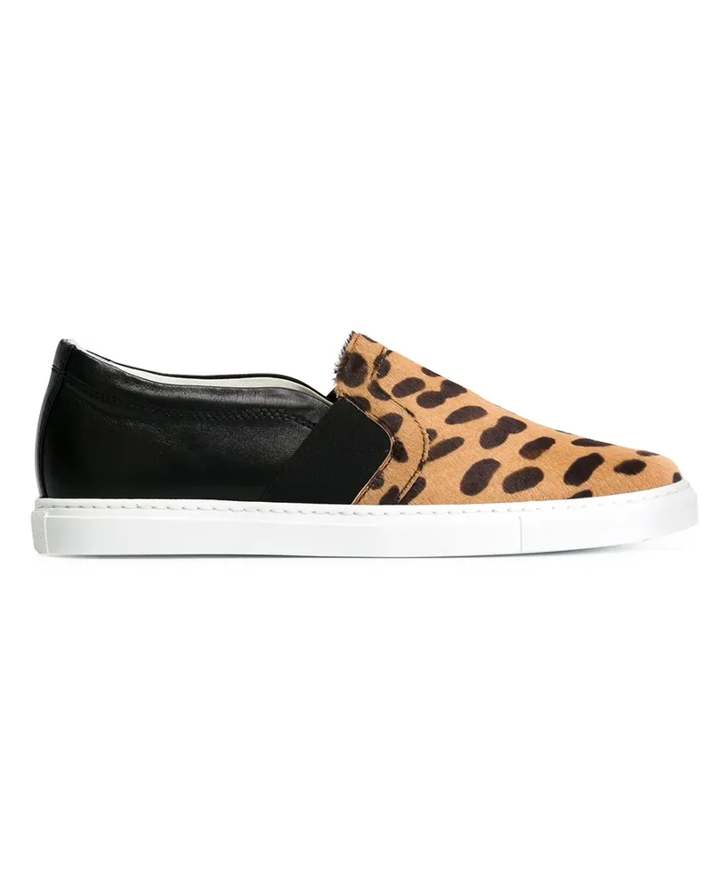 Lanvin Sneakers mit Leoparden-Print - Schwarz Schwarz