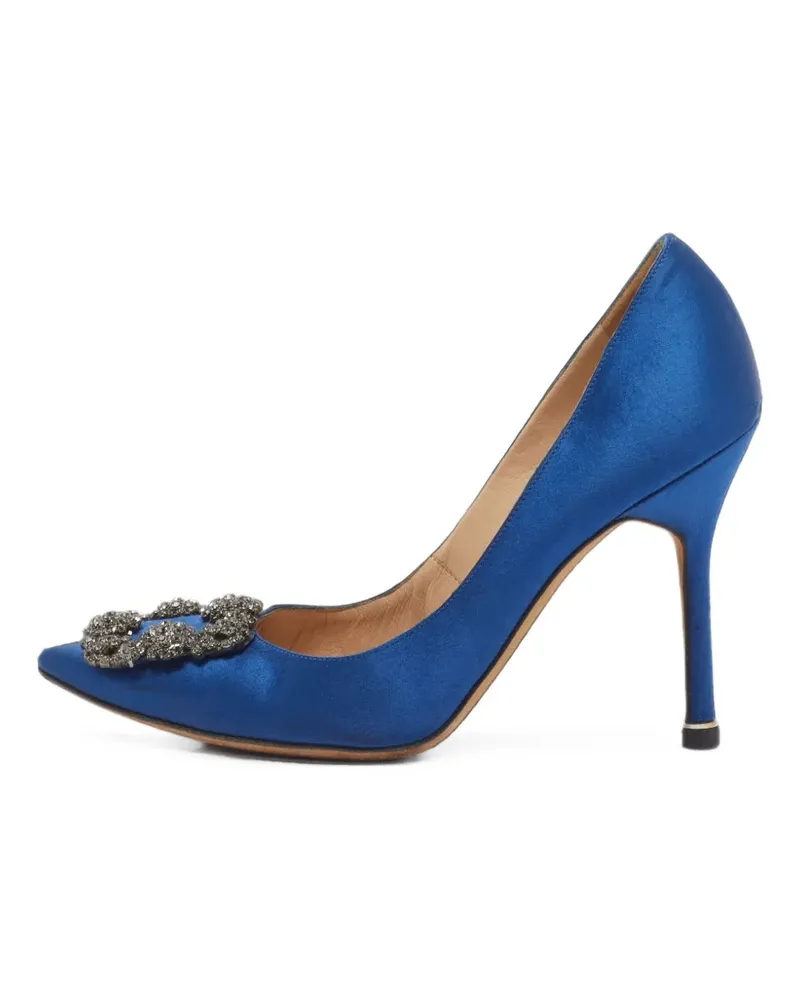 Manolo Blahnik Hangisi Pumps mit Schnalle - Blau Blau